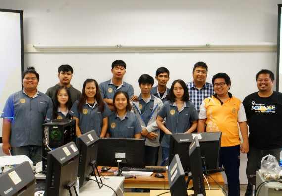 ภาพกิจกรรม โปรแกรมวิชาวิทยาการคอมพิวเตอร์ จัดอบรมเชิงปฏิบัติการ เรื่อง การเตรียมความพร้อมก่อนออกฝึกประสบการณ์วิชาชีพ การบำรุงรักษาและการแก้ไขปัญหาจากอาการเสียของซอฟท์แวร์คอมพิวเตอร์เบื้องต้น