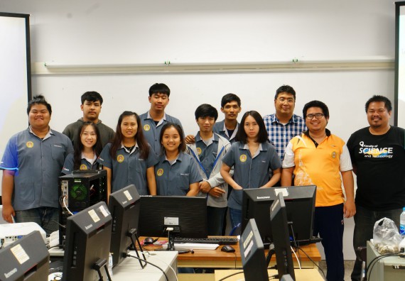 ภาพกิจกรรม โปรแกรมวิชาวิทยาการคอมพิวเตอร์ จัดอบรมเชิงปฏิบัติการ เรื่อง การเตรียมความพร้อมก่อนออกฝึกประสบการณ์วิชาชีพ การบำรุงรักษาและการแก้ไขปัญหาจากอาการเสียของซอฟท์แวร์คอมพิวเตอร์เบื้องต้น