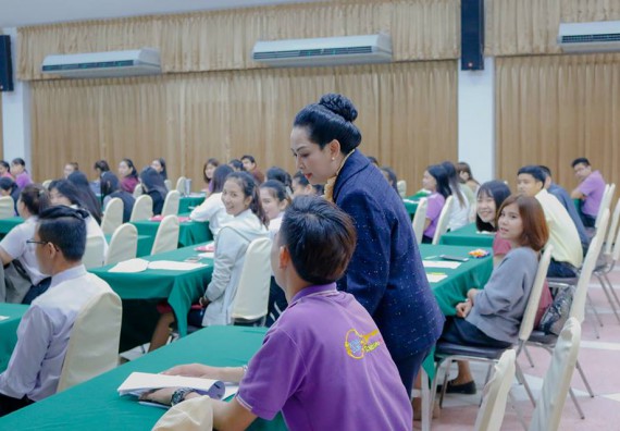 ภาพกิจกรรม คณะวิทยาศาสตร์และเทคโนโลยี เข้าร่วมหลักสูตรบุคลิกภาพและจิตบริการที่เป็นเลิศ (สู่ความสำเร็จขององค์กร)