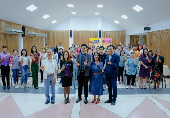 ภาพกิจกรรม คณะวิทยาศาสตร์และเทคโนโลยี เข้าร่วมอบรมหลักสูตร 5 ขั้น ปั้นหุ่นดี สุขภาพดี ด้วยวิธีธรรมชาติ