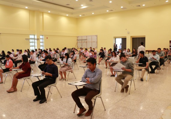 ภาพกิจกรรม คณะวิทยาศาสตร์และเทคโนโลยี จัดโครงการพัฒนาทักษะภาษาอังกฤษสำหรับนักศึกษาคณะวิทยาศาสตร์และเทคโนโลยี