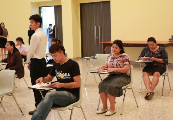 ภาพกิจกรรม คณะวิทยาศาสตร์และเทคโนโลยี จัดกิจกรรมพัฒนาทักษะด้านภาษาอังกฤษสำหรับนักศึกษาคณะวิทยาศาสตร์และเทคโนโลยี (สอบ TOEIC)