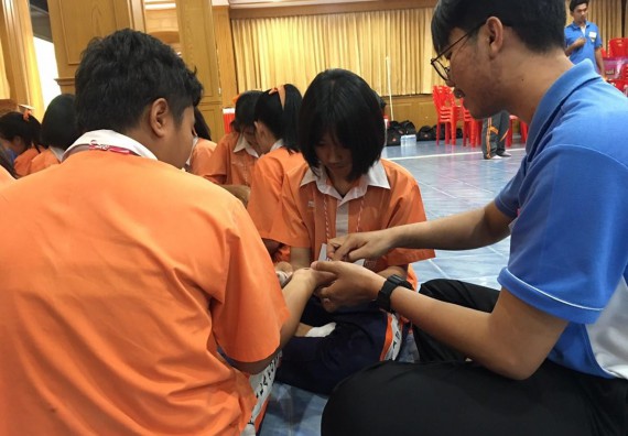 ภาพกิจกรรม โปรแกรมวิชาสาธารณสุขศาสตร์ จัดกิจกรรมปฐมพยาบาลเบื้องต้น