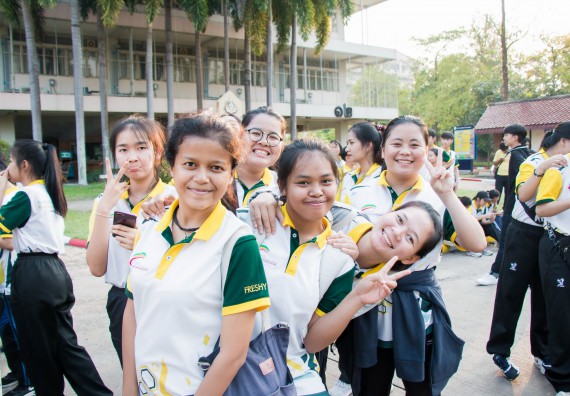 ภาพกิจกรรม สโมสรนักศึกษาคณะวิทยาศาสตร์และเทคโนโลยี จัดโครงการกีฬาสานสัมพันธ์น้องพี่ คณะวิทยาศาสตร์และเทคโนโลยี