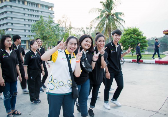 ภาพกิจกรรม สโมสรนักศึกษาคณะวิทยาศาสตร์และเทคโนโลยี จัดโครงการกีฬาสานสัมพันธ์น้องพี่ คณะวิทยาศาสตร์และเทคโนโลยี