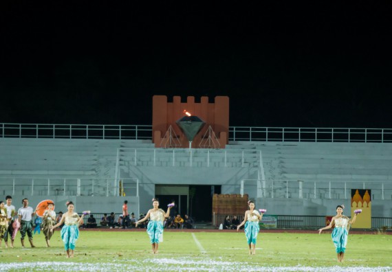 ภาพกิจกรรม สโมสรนักศึกษาคณะวิทยาศาสตร์และเทคโนโลยี จัดโครงการกีฬาสานสัมพันธ์น้องพี่ คณะวิทยาศาสตร์และเทคโนโลยี