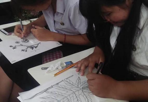 ภาพกิจกรรม โปรแกรมวิชาชีววิทยา	จัดกิจกรรมการอบรมวาดภาพทางวิทยาศาสตร์