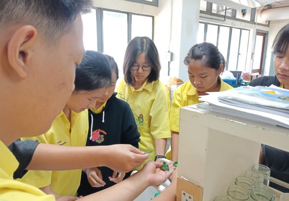 ภาพกิจกรรม โปรแกรมวิชาชีววิทยา	จัดการอบรมเชิงปฏิบัติการการเพาะเลี้ยงเนื้อเยื่อกล้วยไข่