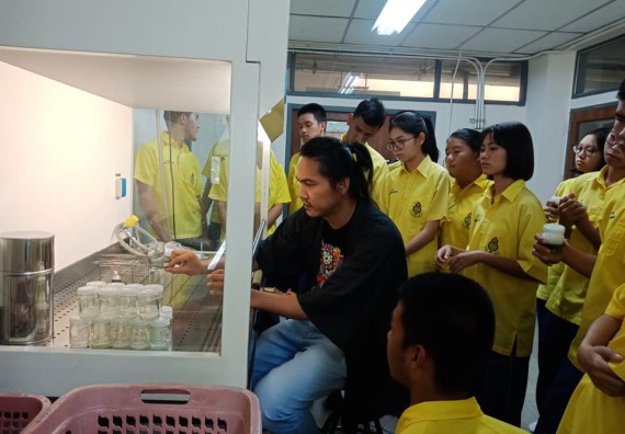 ภาพกิจกรรม โปรแกรมวิชาชีววิทยา	จัดการอบรมเชิงปฏิบัติการการเพาะเลี้ยงเนื้อเยื่อกล้วยไข่
