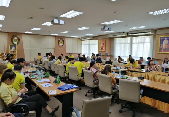 ภาพกิจกรรม คณะวิทยาศาสตร์และเทคโนโลยี เข้าร่วมรายงานผลการดำเนินงานและแลกเปลี่ยนเรียนรู้การดำเนินงานตามองค์ประกอบการประกันคุณภาพการศึกษาระดับคณะ