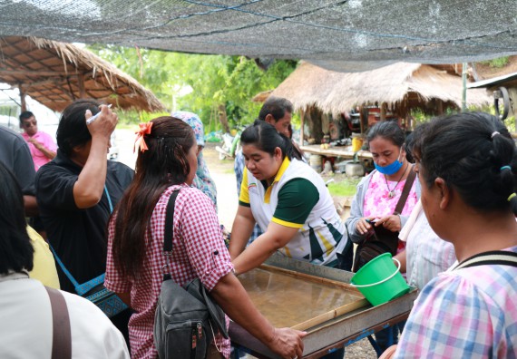 ภาพกิจกรรม  คณะวิทยาศาสตร์และเทคโนโลยี จัดกิจกรรมศึกษาดูงานและอบรมเชิงปฏิบัติการ เรื่อง การทำกระดาษจากต้นกล้วย