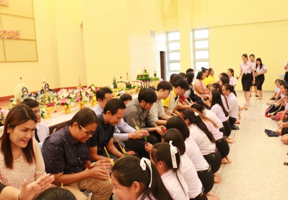 ภาพกิจกรรม สโมสรนักศึกษาคณะวิทยาศาสตร์และเทคโนโลยี จัดกิจกรรมไหว้ครู คณะวิทยาศาสตร์และเทคโนโลยี ประจำปี 2562