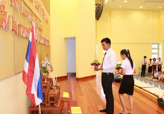 ภาพกิจกรรม สโมสรนักศึกษาคณะวิทยาศาสตร์และเทคโนโลยี จัดกิจกรรมไหว้ครู คณะวิทยาศาสตร์และเทคโนโลยี ประจำปี 2562