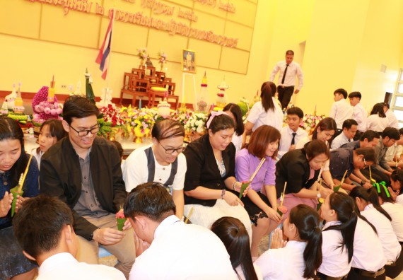 ภาพกิจกรรม สโมสรนักศึกษาคณะวิทยาศาสตร์และเทคโนโลยี จัดกิจกรรมไหว้ครู คณะวิทยาศาสตร์และเทคโนโลยี ประจำปี 2562