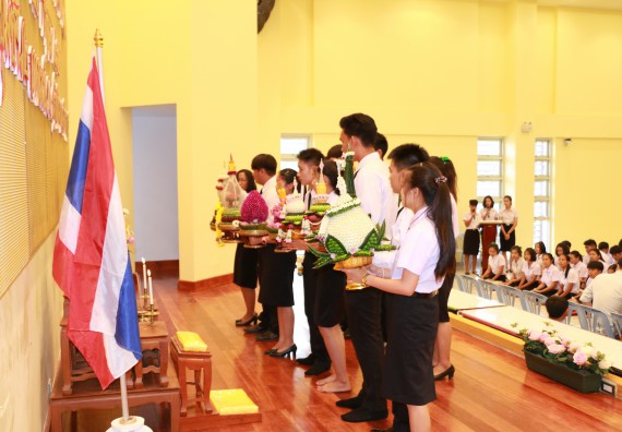 ภาพกิจกรรม สโมสรนักศึกษาคณะวิทยาศาสตร์และเทคโนโลยี จัดกิจกรรมไหว้ครู คณะวิทยาศาสตร์และเทคโนโลยี ประจำปี 2562
