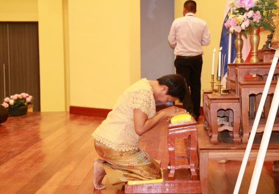 ภาพกิจกรรม สโมสรนักศึกษาคณะวิทยาศาสตร์และเทคโนโลยี จัดกิจกรรมไหว้ครู คณะวิทยาศาสตร์และเทคโนโลยี ประจำปี 2562