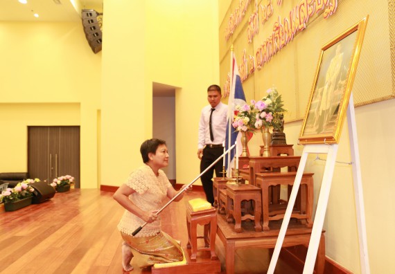 ภาพกิจกรรม สโมสรนักศึกษาคณะวิทยาศาสตร์และเทคโนโลยี จัดกิจกรรมไหว้ครู คณะวิทยาศาสตร์และเทคโนโลยี ประจำปี 2562