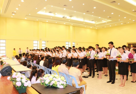 ภาพกิจกรรม สโมสรนักศึกษาคณะวิทยาศาสตร์และเทคโนโลยี จัดกิจกรรมไหว้ครู คณะวิทยาศาสตร์และเทคโนโลยี ประจำปี 2562