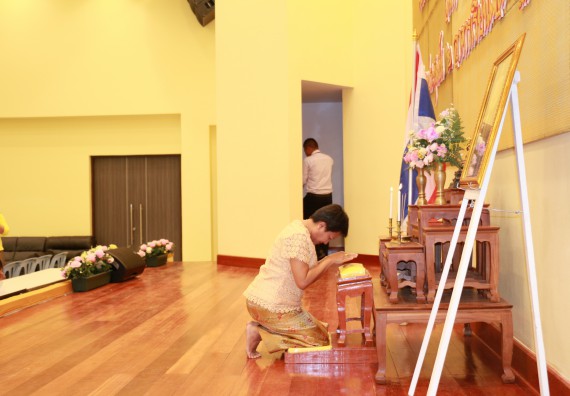 ภาพกิจกรรม สโมสรนักศึกษาคณะวิทยาศาสตร์และเทคโนโลยี จัดกิจกรรมไหว้ครู คณะวิทยาศาสตร์และเทคโนโลยี ประจำปี 2562