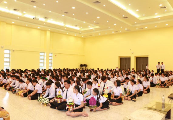 ภาพกิจกรรม สโมสรนักศึกษาคณะวิทยาศาสตร์และเทคโนโลยี จัดกิจกรรมไหว้ครู คณะวิทยาศาสตร์และเทคโนโลยี ประจำปี 2562