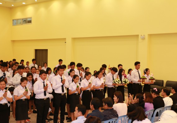 ภาพกิจกรรม สโมสรนักศึกษาคณะวิทยาศาสตร์และเทคโนโลยี จัดกิจกรรมไหว้ครู คณะวิทยาศาสตร์และเทคโนโลยี ประจำปี 2562