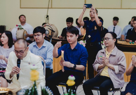 ภาพกิจกรรม สโมสรนักศึกษาคณะวิทยาศาสตร์และเทคโนโลยี จัดกิจกรรมบายศรีสู่ขวัญคณะวิทยาศาสตร์และเทคโนโลยี