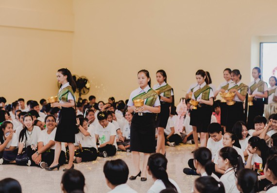 ภาพกิจกรรม สโมสรนักศึกษาคณะวิทยาศาสตร์และเทคโนโลยี จัดกิจกรรมบายศรีสู่ขวัญคณะวิทยาศาสตร์และเทคโนโลยี