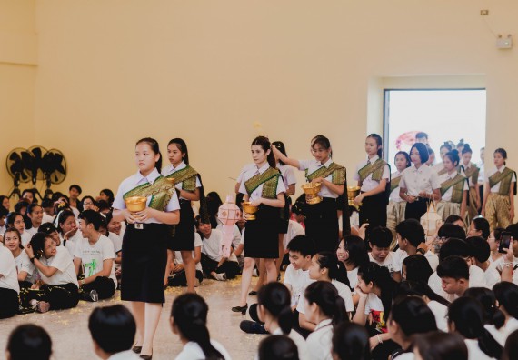 ภาพกิจกรรม สโมสรนักศึกษาคณะวิทยาศาสตร์และเทคโนโลยี จัดกิจกรรมบายศรีสู่ขวัญคณะวิทยาศาสตร์และเทคโนโลยี