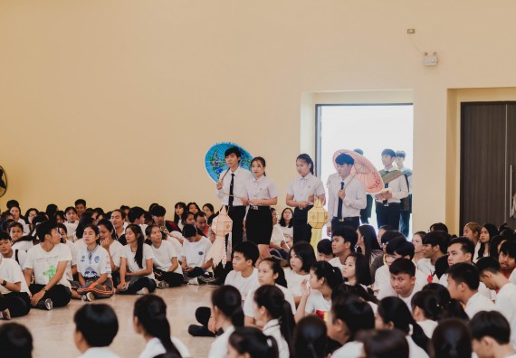 ภาพกิจกรรม สโมสรนักศึกษาคณะวิทยาศาสตร์และเทคโนโลยี จัดกิจกรรมบายศรีสู่ขวัญคณะวิทยาศาสตร์และเทคโนโลยี