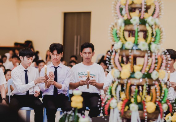 ภาพกิจกรรม สโมสรนักศึกษาคณะวิทยาศาสตร์และเทคโนโลยี จัดกิจกรรมบายศรีสู่ขวัญคณะวิทยาศาสตร์และเทคโนโลยี