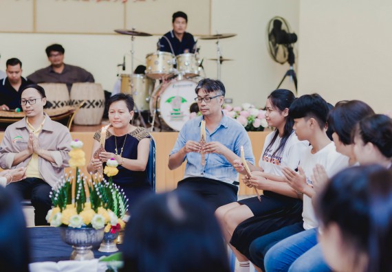 ภาพกิจกรรม สโมสรนักศึกษาคณะวิทยาศาสตร์และเทคโนโลยี จัดกิจกรรมบายศรีสู่ขวัญคณะวิทยาศาสตร์และเทคโนโลยี