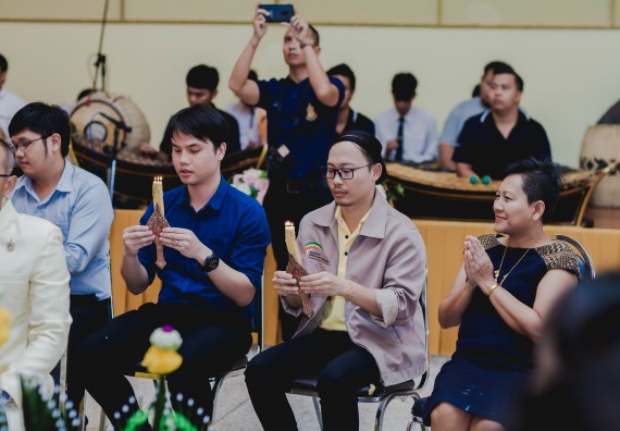 ภาพกิจกรรม สโมสรนักศึกษาคณะวิทยาศาสตร์และเทคโนโลยี จัดกิจกรรมบายศรีสู่ขวัญคณะวิทยาศาสตร์และเทคโนโลยี