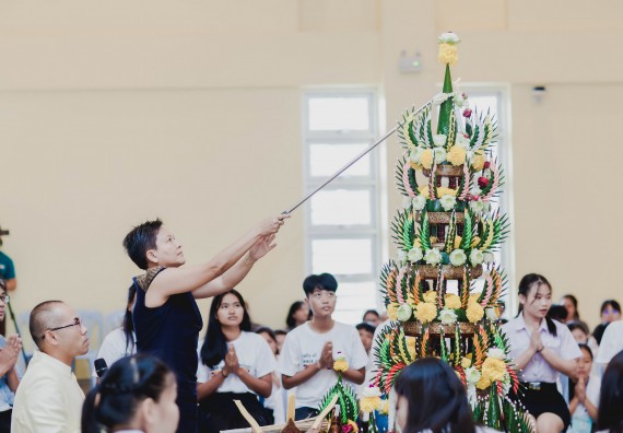 ภาพกิจกรรม สโมสรนักศึกษาคณะวิทยาศาสตร์และเทคโนโลยี จัดกิจกรรมบายศรีสู่ขวัญคณะวิทยาศาสตร์และเทคโนโลยี