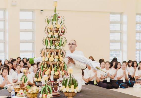 ภาพกิจกรรม สโมสรนักศึกษาคณะวิทยาศาสตร์และเทคโนโลยี จัดกิจกรรมบายศรีสู่ขวัญคณะวิทยาศาสตร์และเทคโนโลยี