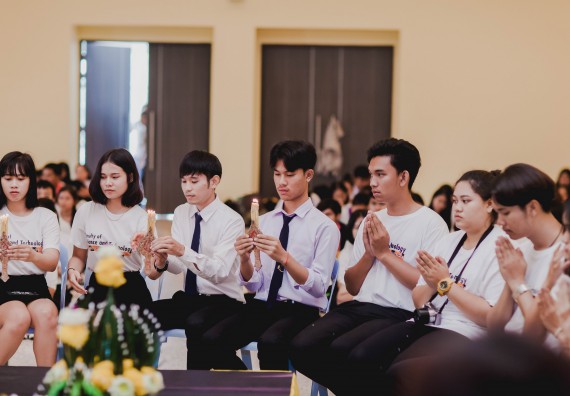 ภาพกิจกรรม สโมสรนักศึกษาคณะวิทยาศาสตร์และเทคโนโลยี จัดกิจกรรมบายศรีสู่ขวัญคณะวิทยาศาสตร์และเทคโนโลยี