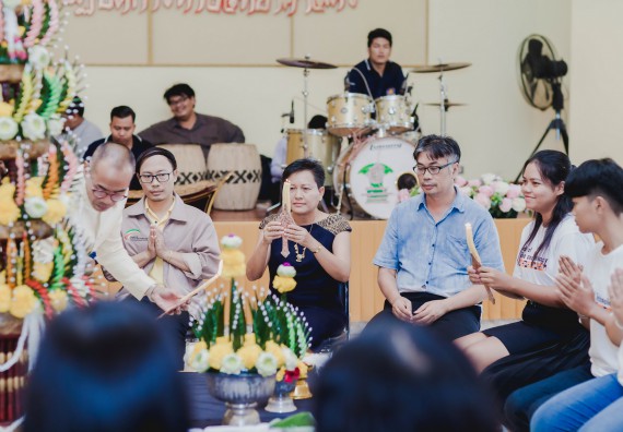 ภาพกิจกรรม สโมสรนักศึกษาคณะวิทยาศาสตร์และเทคโนโลยี จัดกิจกรรมบายศรีสู่ขวัญคณะวิทยาศาสตร์และเทคโนโลยี