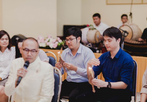 ภาพกิจกรรม สโมสรนักศึกษาคณะวิทยาศาสตร์และเทคโนโลยี จัดกิจกรรมบายศรีสู่ขวัญคณะวิทยาศาสตร์และเทคโนโลยี