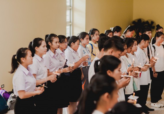 ภาพกิจกรรม สโมสรนักศึกษาคณะวิทยาศาสตร์และเทคโนโลยี จัดกิจกรรมบายศรีสู่ขวัญคณะวิทยาศาสตร์และเทคโนโลยี