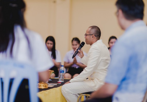 ภาพกิจกรรม สโมสรนักศึกษาคณะวิทยาศาสตร์และเทคโนโลยี จัดกิจกรรมบายศรีสู่ขวัญคณะวิทยาศาสตร์และเทคโนโลยี