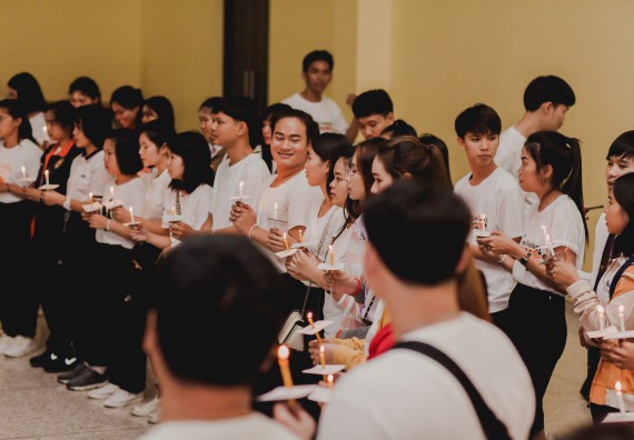 ภาพกิจกรรม สโมสรนักศึกษาคณะวิทยาศาสตร์และเทคโนโลยี จัดกิจกรรมบายศรีสู่ขวัญคณะวิทยาศาสตร์และเทคโนโลยี