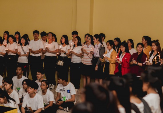 ภาพกิจกรรม สโมสรนักศึกษาคณะวิทยาศาสตร์และเทคโนโลยี จัดกิจกรรมบายศรีสู่ขวัญคณะวิทยาศาสตร์และเทคโนโลยี