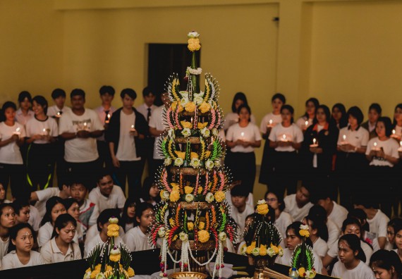 ภาพกิจกรรม สโมสรนักศึกษาคณะวิทยาศาสตร์และเทคโนโลยี จัดกิจกรรมบายศรีสู่ขวัญคณะวิทยาศาสตร์และเทคโนโลยี
