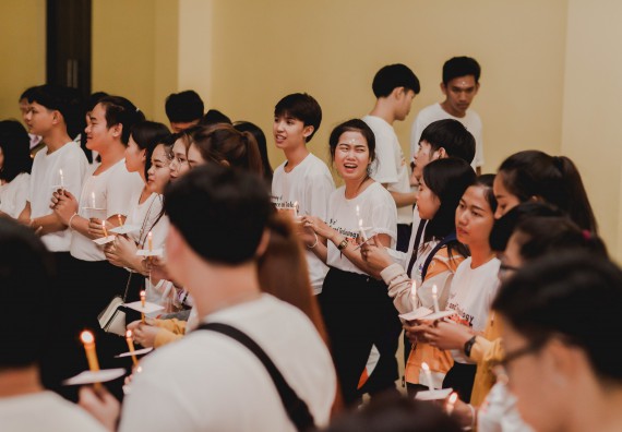 ภาพกิจกรรม สโมสรนักศึกษาคณะวิทยาศาสตร์และเทคโนโลยี จัดกิจกรรมบายศรีสู่ขวัญคณะวิทยาศาสตร์และเทคโนโลยี