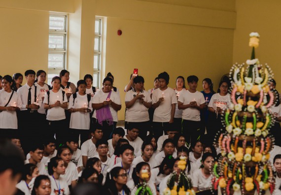 ภาพกิจกรรม สโมสรนักศึกษาคณะวิทยาศาสตร์และเทคโนโลยี จัดกิจกรรมบายศรีสู่ขวัญคณะวิทยาศาสตร์และเทคโนโลยี