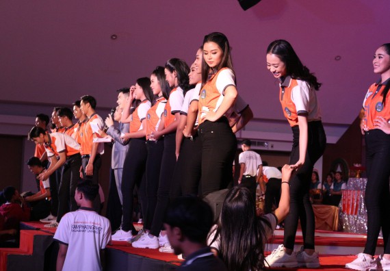 ภาพกิจกรรม นักศึกษาคณะวิทยาศาสตร์และเทคโนโลยี ชั้นปีที่ 1 เข้าร่วมกิจกรรมประกวดเฟรชชี่ ปีการศึกษา 2562 