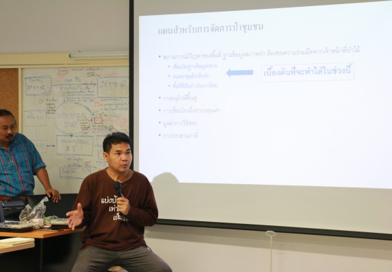 ภาพกิจกรรม โปรแกรมวิชาวิทยาศาสตร์สิ่งแวดล้อม จัดประชุมชี้แจงให้ความรู้เกี่ยวกับเครือข่ายป่าไม้ภาคพลเมือง