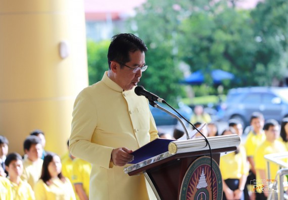 ภาพกิจกรรม คณะวิทยาศาสตร์และเทคโนโลยี เข้าร่วม พิธีน้อมรำลึกในพระมหากรุณาธิคุณ พระบาทสมเด็จพระบรมชนกาธิเบศรฯ เนื่องในวันคล้ายวันสวรรคต