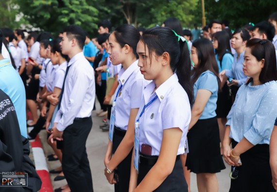 ภาพกิจกรรม คณะวิทยาศาสตร์และเทคโนโลยี เข้าร่วม พิธีเฉลิมพระเกียรติสมเด็จพระนางเจ้าสิริกิติ์ พระบรมราชนินีนาถ พระบรมราชชนนีพันปีหลวง เนื่องในโอกาสวันเฉลิมพระชนมพรรษา 87 พรรษา ประจำปี 2562