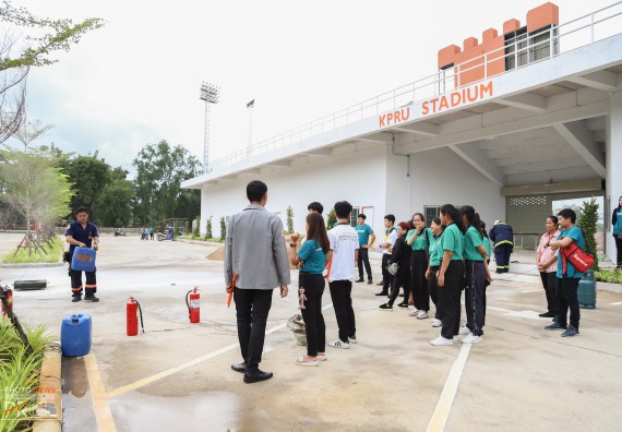 ภาพกิจกรรม คณะวิทยาศาสตร์และเทคโนโลยี เข้าร่วม โครงการป้องกันอัคคีภัยในสถานศึกษา และโครงการลดใช้พลังงาน