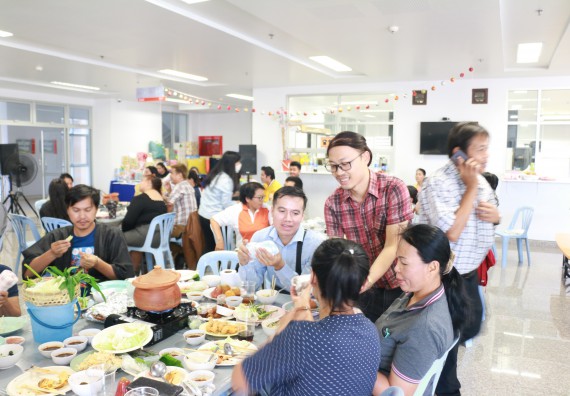 ภาพกิจกรรม คณะวิทยาศาสตร์และเทคโนโลยี จัดงานสังสรรค์ปีใหม่คณะวิทยาศาสตร์และเทคโนโลยี ประจำปี 2563